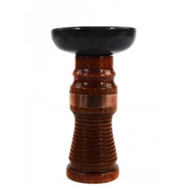 Чаша для кальяна RS Bowls Tradi (Wood) темно-серый верх, дерево-махагон, фанел