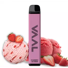 Электронные сигареты VAAL Strawberry Ice Cream (Велл) Клубничное Мороженое 1800 