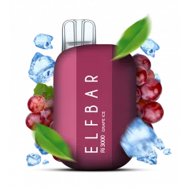 Электронная сигарета Elf Bar RI3000 Grape Ice (Виноград Лед) 