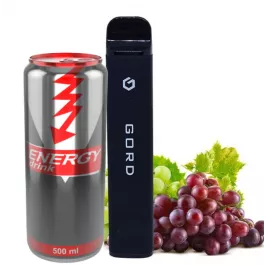 Электронные сигареты Gord 1800 Energy Drink Grape (Горд 1800 Виноград Энергетик)