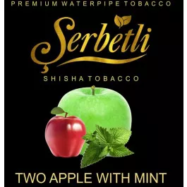 Табак Serbetli Two Apples Mint (Щербетли Двойное Яблоко с Мятой) 50 грамм