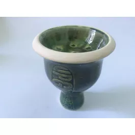 Чаша для кальяна Upgrade Form (Апгрейд Форм) белая глина зеленая глазурь