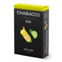 Бестабачная смесь для кальяна Chabacco STRONG Lemon-Lime (чабака Лимон-Лайм) 50 грамм