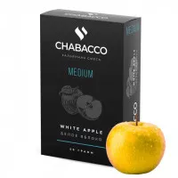 Бестабачная смесь для кальяна Chabacco Medium White Apple (чабака Белое Яблоко) 50 грамм 