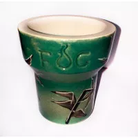 Чаша для кальяна FOG Sunrise Glaze (Фог Санрайз Глазурь) Зеленая с рисунком
