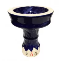Чаша для кальяна FOG Turim Glaze (Фог Турим Глазурь) Синяя с белым низом