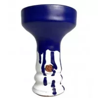 Чаша для кальяна RS Bowls GS Mat белая с синим