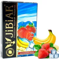 Табак Jibiar Ice strawberry banana (Джибиар Айс Клубника Банан) 50 грамм