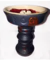 Чаша для кальяна FOG Sakura (Фог Сакура) Синяя с красной глазурированной выемкой - Фото 1