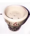 Чаша для кальяна FOG Sunrise Glaze (Фог Санрайз Глазурь) Белая с черными узорами - Фото 2