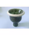 Чаша для кальяна Upgrade Form (Апгрейд Форм) белая глина зеленая глазурь - Фото 1