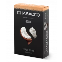 Бестабачная смесь для кальяна Chabacco Strong Creme de Coco (чабака Кокос и сливки) 50 грамм