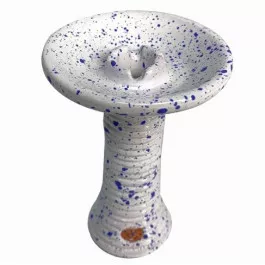 Чаша для кальяна RS Bowls Plate (PL) белая с синими точками