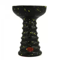 Чаша для кальяна RS Bowls Ideal (SI) Черная матовая с желтыми точками 